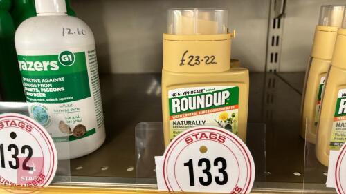 2X 140ML BOTTLES OF GARDEN ROUNDUP