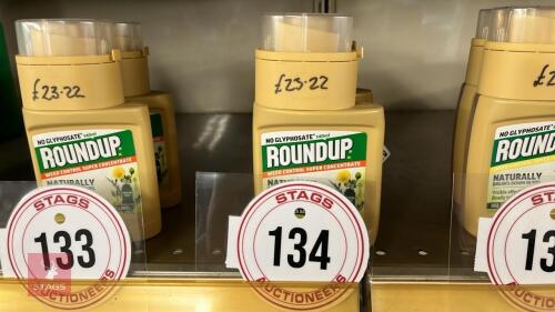 2X 140ML BOTTLES OF GARDEN ROUNDUP