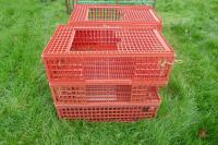 6 POULTRY CRATES