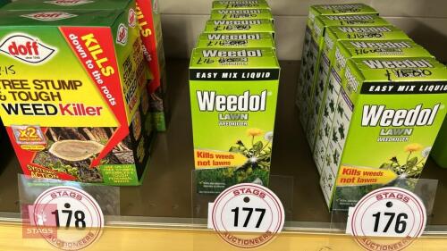 5X250ML BOXES OF WEEDOL LAWN WEED KILLER