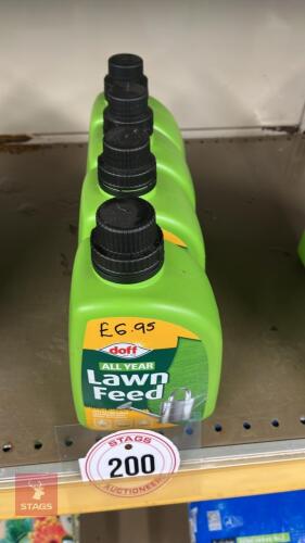 4X 1L BOTTLES OF ALL YEAR LAWN FEED