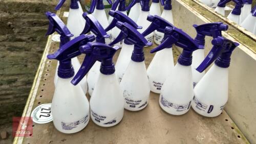 10 X 500ML MULTI USE SPRAY BOTTLES