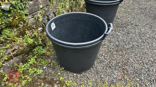 2 LRG PLASTIC TREE PLANT POTS