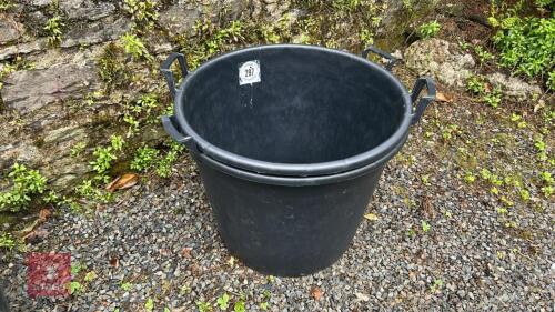 2 LRG PLASTIC TREE PLANT POTS