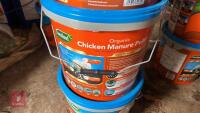 3X 10KG TUBS OF CHICKEN MANURE PELLETS - 3