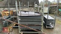 5 DANISH PLANT TROLLIES ON CASTOR WHEELS