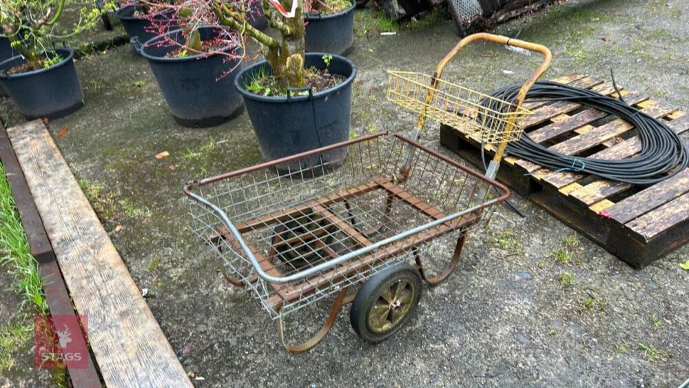 SMALL PLANT TROLLY WITH TOP BASKET