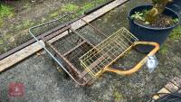 SMALL PLANT TROLLY WITH TOP BASKET - 6