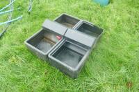 2 PLASTIC WATER TROUGHS