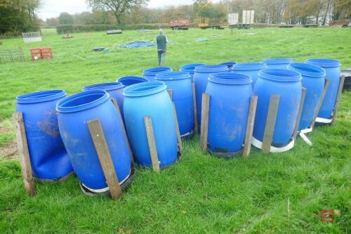 16 BLUE BARREL POULTRY FEEDER