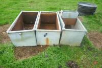 3 WATER TROUGHS