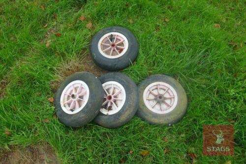 4 WHEEBARROW WHEELS