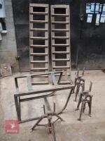 PAIR OF RAMPS AXLE STAND ETC