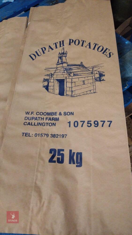 500 25KG 2PLY POTATO BAGS