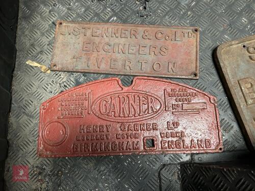 2 VINTAGE CAST SIGNS