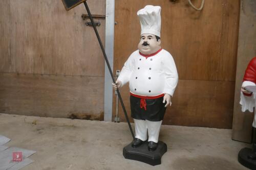 ORNAMENTAL CHEF WITH SIGN