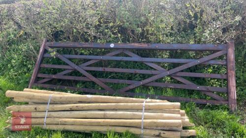 12' CREOSOTE WOODEN GATE