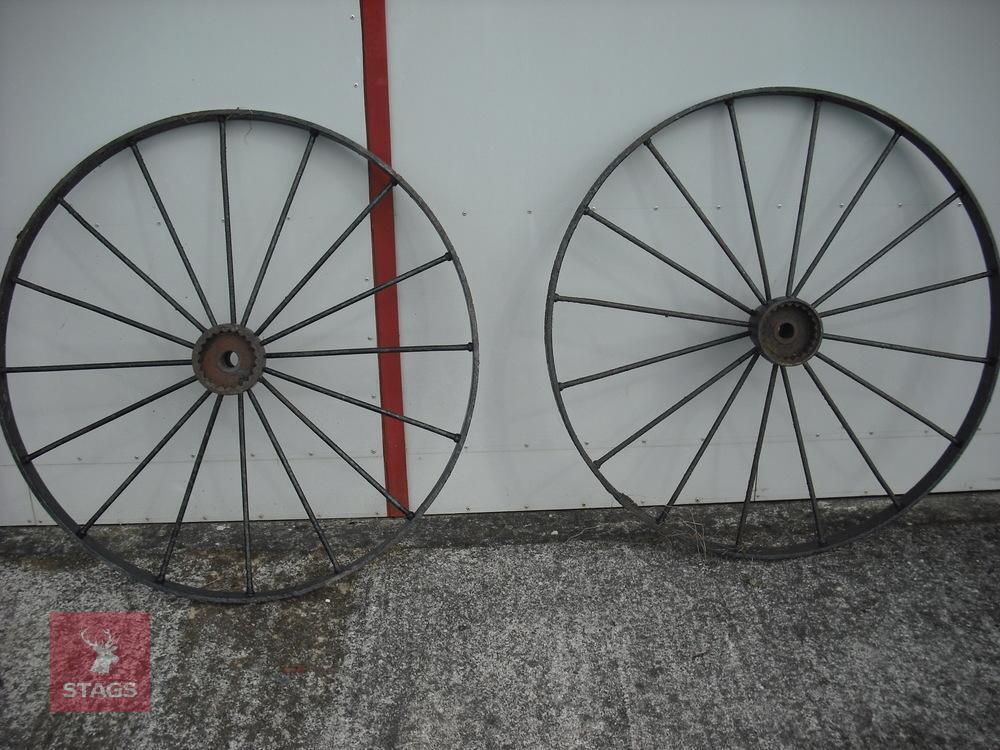 PAIR OF IRON WHEELS