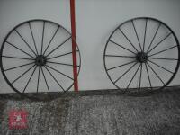 PAIR OF IRON WHEELS - 2