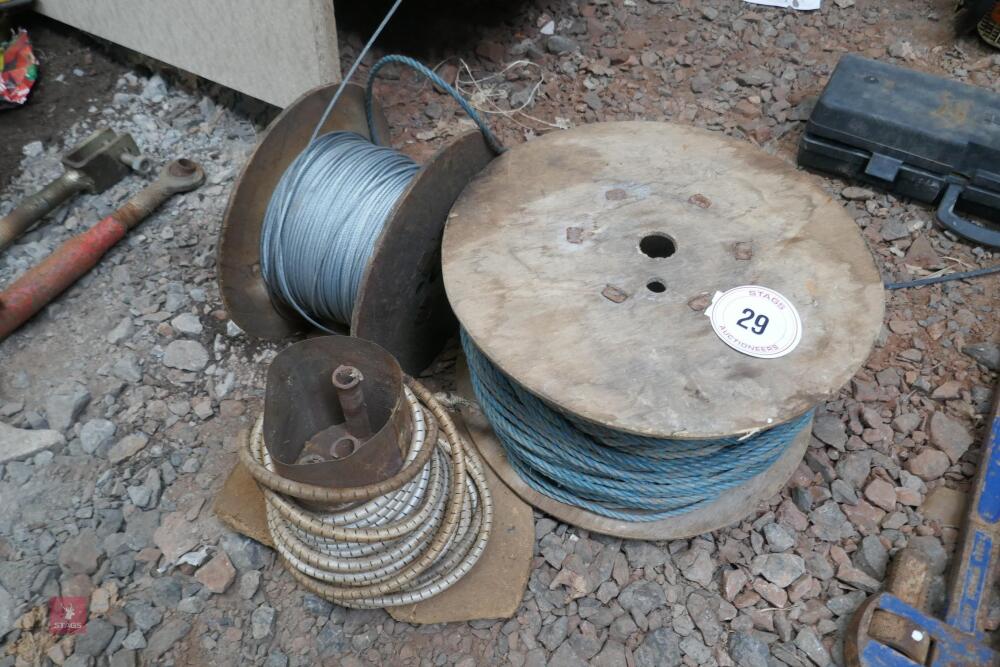 ROLL OF STEEL WIRE, ROPE, BUNGEE CORD