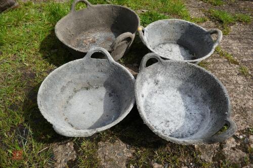 4 RUBBER FEED TRUGS