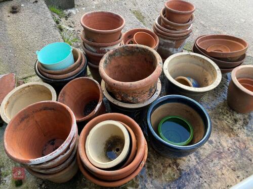 APPROX 30 ASSORTED PLANT POTS
