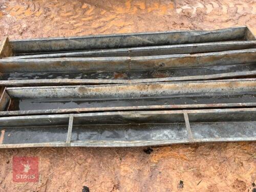 4 GALVANISED SHEEP FEED TROUGHS