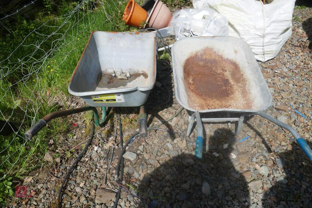 2 GALVANISED WHEEL BARROWS