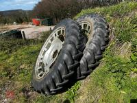 PAIR OF 12.4 R46 ROW CROP WHEELS & TYRES - 2