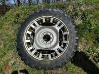 PAIR OF 12.4 R46 ROW CROP WHEELS & TYRES - 11