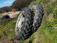 PAIR OF 12.4 R46 ROW CROP WHEELS & TYRES - 13