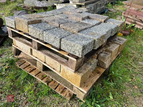 2 PALLETS OF GRANITE BLOCKS/SETS