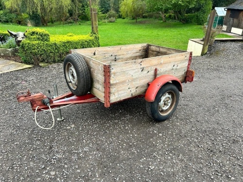 WOODEN CAR TRAILER