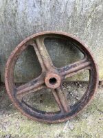 4 X 13'' DIAMETER CAST IRON WHEELS - 3