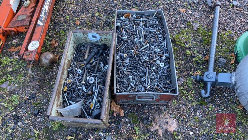 2 TRAYS OF BOLTS & SCREWS