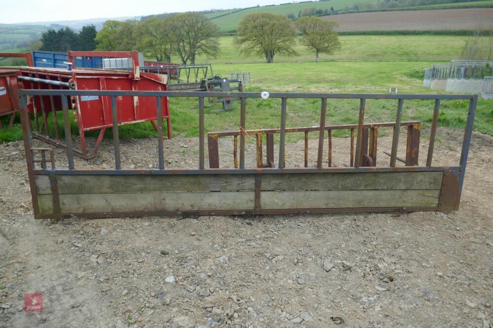 15' HEAVY DUTY CATTLE FEED BARRIER