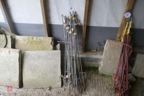 23 GALVANISED ELECTRIC FENCE STAKES