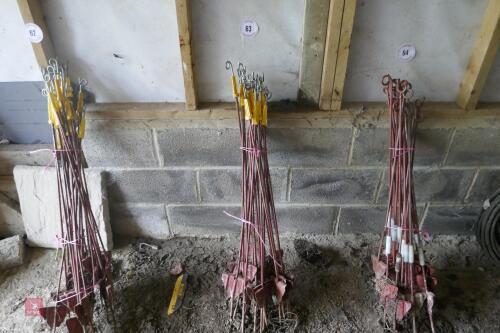 21 METAL ELECTRIC FENCE STAKES