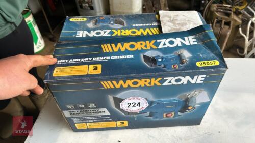 WORKZONE WET & DRY BENCH GRINDER