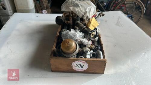 BOX OF WATER FITTINGS ETC