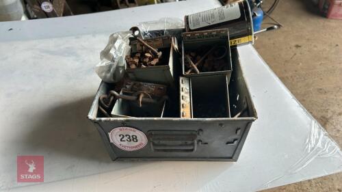 BOX OF NAILS, FIXINGS/SCREWS ETC