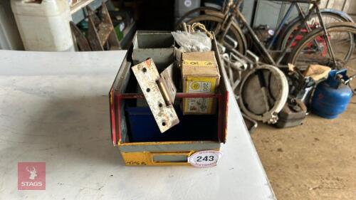 BOX OF ASSORTED FIXINGS AND FITTINGS