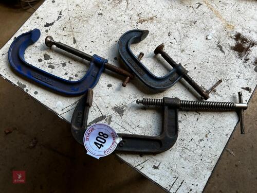 3 MIXED G CLAMPS