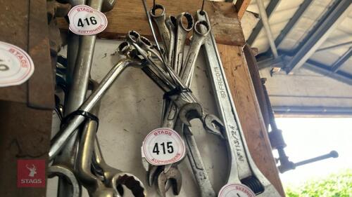 9 ASSORTED SPANNERS