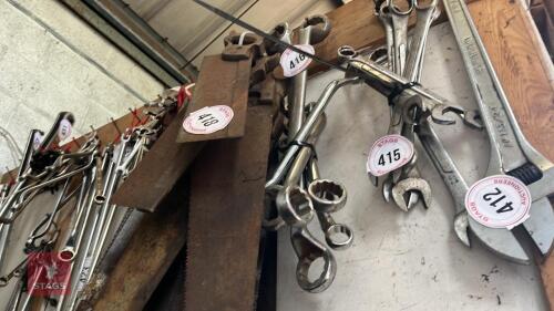 7 ASSORTED RING SPANNERS