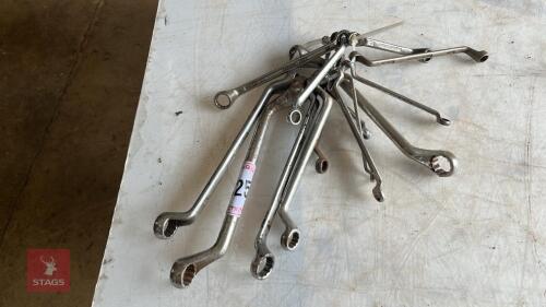 15 ASSORTED RING SPANNERS