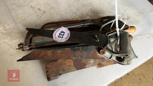 ASSORTED HACKSAW & SAWS