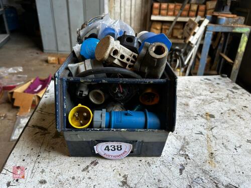 BOX OF ELECTRICAL FITTINGS/PLUGS