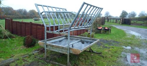 CATTLE HAY RACK AND TROUGH (VGC)