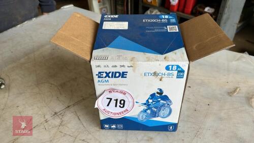 EXIDE AGM 12V 18AH MOTORBIKE BATTERY